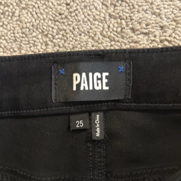 PAIGE Coated Cindy Jeans | Size 25 | Black Fog Luxe Coating - Picture 6 of 9